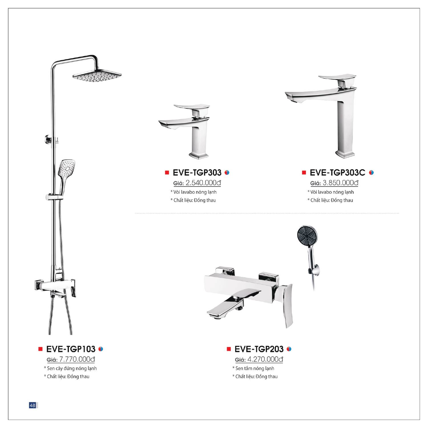 Thiết bị vệ sinh EVEREST Catalogue và Bảng giá mới nhất 2025 /Page 48